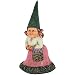 Sunnydaze Isabella The Female Garden Gnome Lawn Statue, Outdoor Yard Ornament, 8 Inch Tall