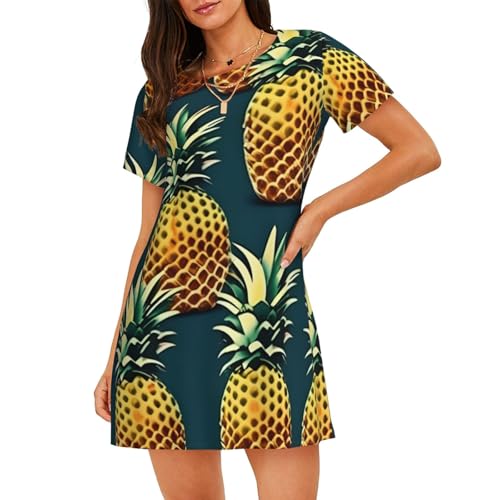Chemise de nuit rétro respirante contre la chaleur nocturne femme
