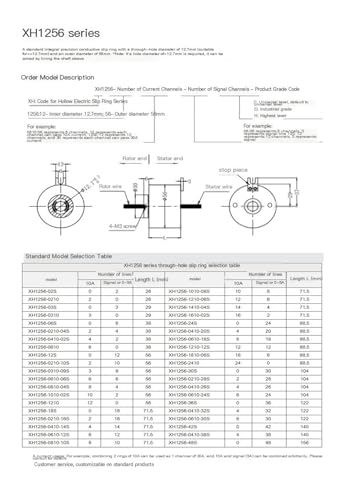 Anillo colector XH1256-1010-08S conductor giratorio industrial 2