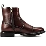 Arkbird Mens Chelsea Dress Boots with Side Zipper, Genuine Leather Classic Fashion Slip-on Ankle Dress Boots for Men