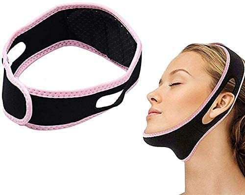 Anti Snoring Chin Strap,Snoring Solution Anti Snoring Devices Effective Stop Snoring Chin Strap for Men Women Adjustable Snore Reduction Chin Straps Snore Stopper, Sleep Chin Strap-Pink
