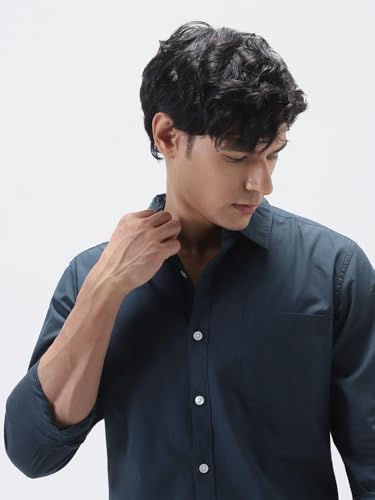 Image of Urbano Fashion Men's Cotton Full Sleeve Regular Fit Casual Solid Shirt