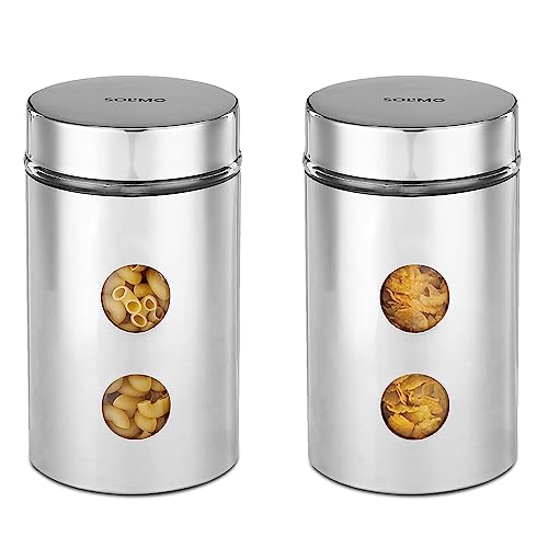 Solimo Glass Jars Set of 2