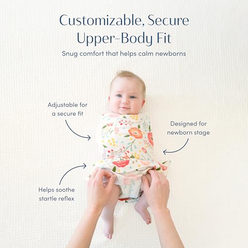 Image of SleepingBaby Zippy Swaddle - 100% Cotton Newborn Swaddle Transition Wearable Blanket with Bottom Zipper - Secure, Breathable for Safer Sleep - Heather Grey - Small /Medium (7-13 lbs)