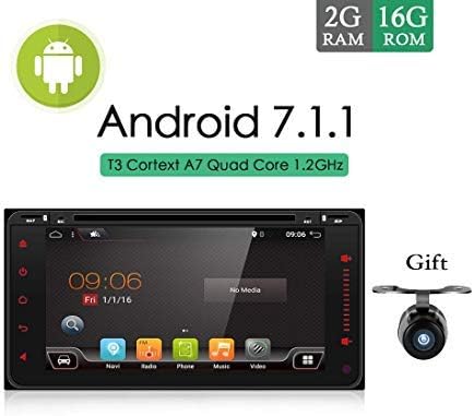 BXLIYER Double Din Car Stereo Android 10 for Toyota/Carola/Camry Head Unit - [2G+32G] - Free Camera - Support Sat Nav Bluetooth5.0 WiFi DAB Split Screen 4G Android Auto Google Steering Wheel - 7 Inch