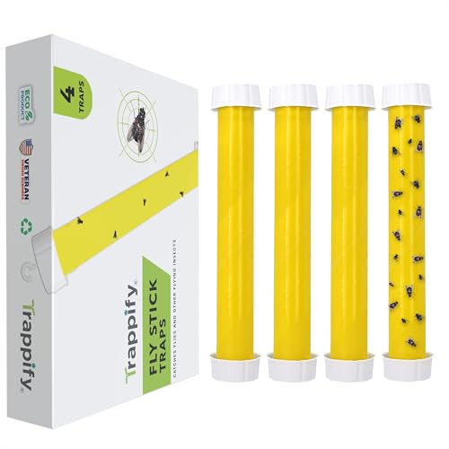 Trappify Fliegenfalle für Innenbereich & Außenbereich (4er Pack) - 90