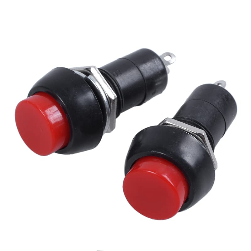Interrupteur bouton-poussoir SPST normalement ouvert 2 broches pour circuit électronique, 2Pcs