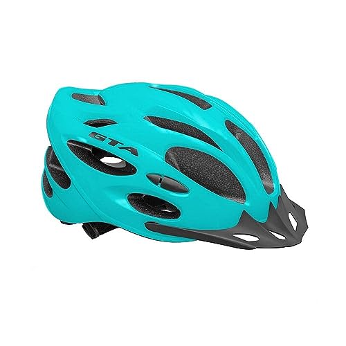Capacete Bike Ciclismo Masculino Feminino Com Led Pisca MTB (Grande, Verde Acqua)