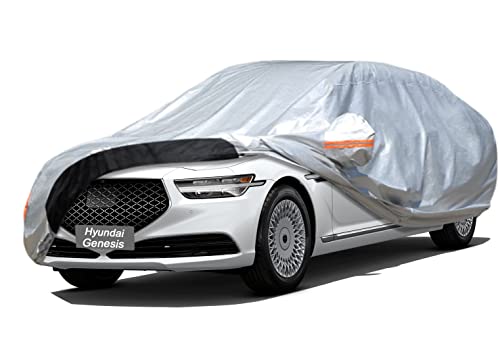 GUNHYI Car Cover Custom Fit Hyundai Genesis Sedan, not for Coupe (2008-2016) Waterproof for Automobiles, Oxford Sun Rain Dust Snow Protection (Ships from US Warehouse, Delivery 3-8 Days)