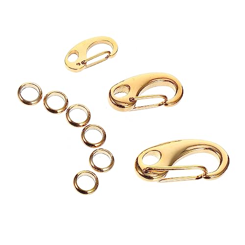 VANZACK 3Pcs Stainless Steel Pet Tag Clips with Rings Durable Dog Collar Cat Harness Accessories Easy to Use Lost Keychain Clips for Pet Id Tags Lightweight Convenient