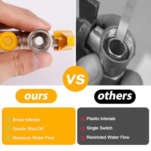 Image of RV 3-Way By-Pass Valve Replacement, 1 /2 inch NPT RV Pump Converter Winterizing Water Valve for Shower Kitchen Industry