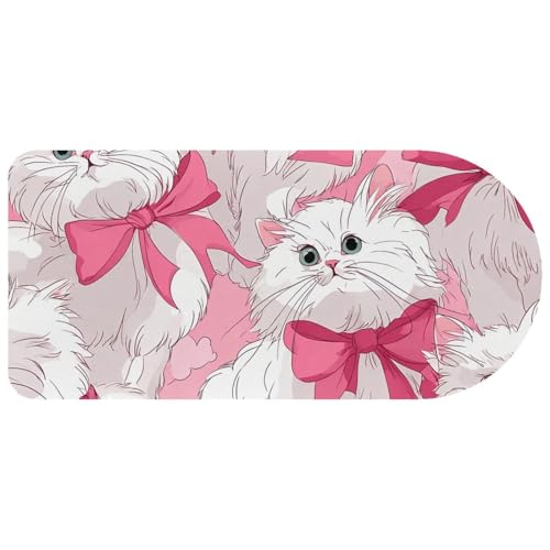 Tapis de souris grand format antidérapant en caoutchouc motif chat