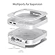 Akkyajaure 40 Gbit/s USB4-Hub und Ständer für Mac Mini M4/M4 Pro, Aluminium-Dockingstation mit 40 Gbit/s M.2 SSD (NVMe PCle) Gehäuse, 3 x USB 2.0, 3,5 mm Audio, USB4 Host, Mac Mini M4 USB-4 Dock