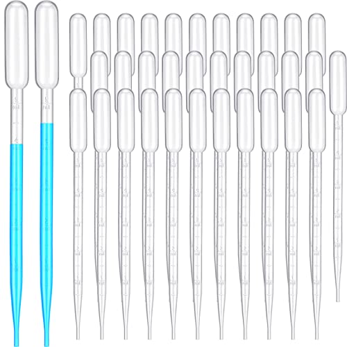 Kingdder 1000 Pcs Plastic Transfer Pipettes, 5 Ml Graduated Disposable