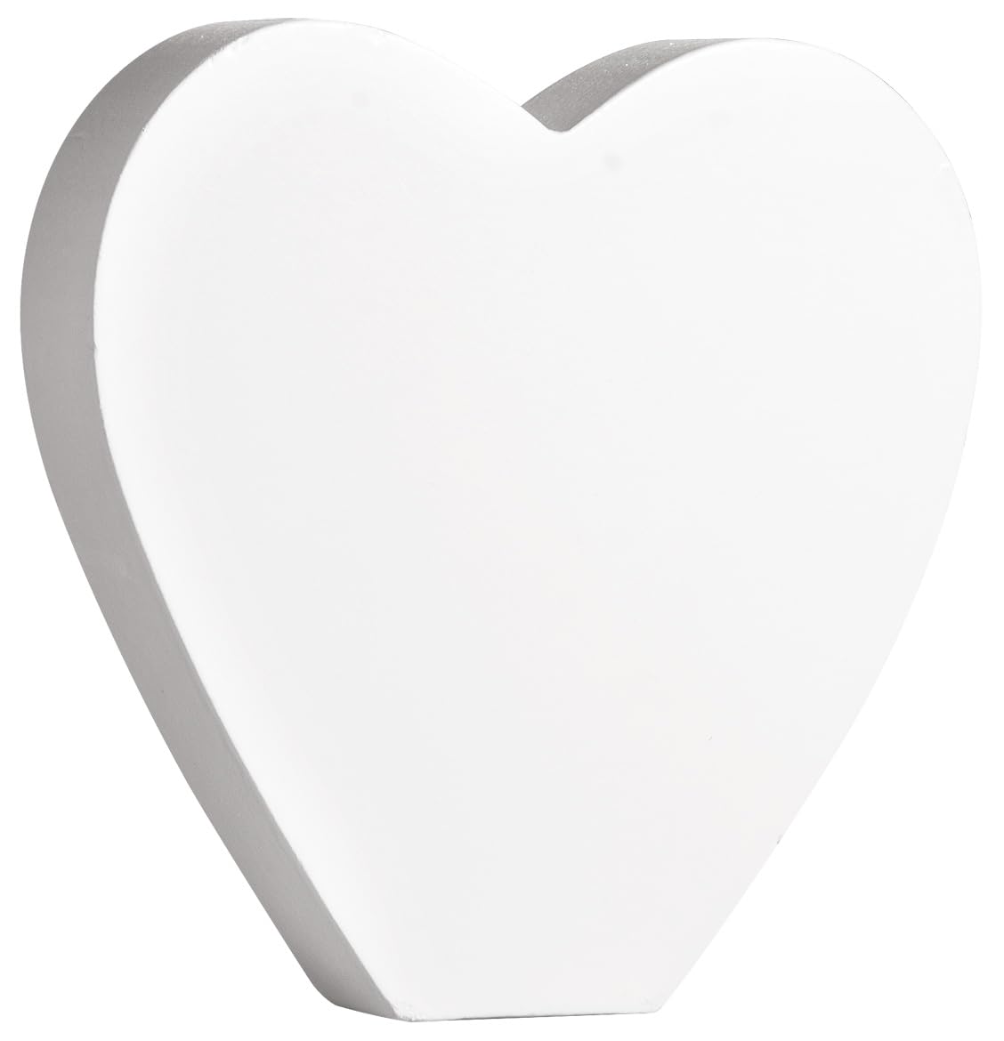 Rayher MDF Heart Shape for DIY Crafts, White Wooden Heart Shape for Wedding and Home Decorations, 3D Heart, white, MDF, 11x2x11cm, 64567102 — image 1