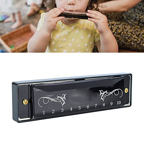 Harmonica 10 Trous, Aluminium et Acier Inoxydable Surface Lisse Léger Orgue à Bouche Standard Dur 20 Tune pour Salle de Classe pour Débutant (Noir) - Les Beatles, Paul McCartney, John Lennon, RIngo Starr, George Harrison Harmonica 10 Trous, Aluminium et Acier Inoxydable Surface Lisse Léger Orgue à Bouche Standard Dur 20 Tune pour Salle de Classe pour Débutant (Noir) – Image 4