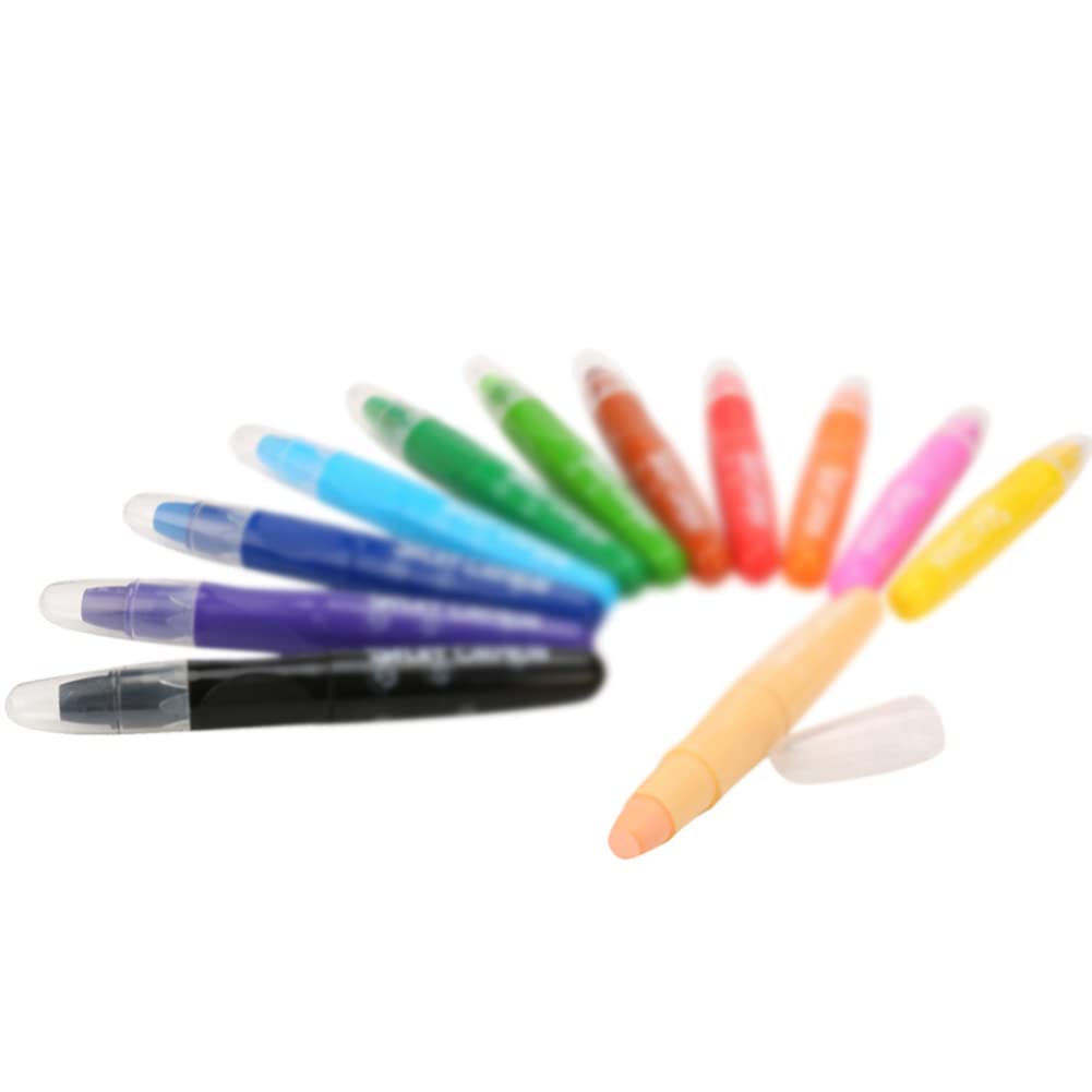 ASFD Drawing pens Colorful stick water-soluble children's rotating oil painting stick crayon washing for Kid Colouring Crafting Artwork Colour pens