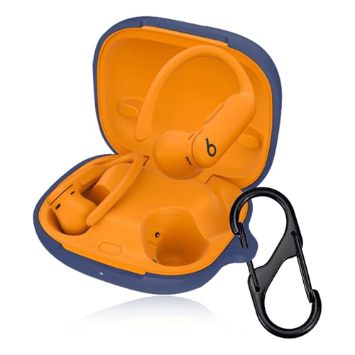 For Beats Powerbeats Pro 2 ケース カバー Mosasa Beats Powerbeats Pro 2 シリコン保護ケース 充電便利 全面保護 紛失防止 滑り止め 軽量 キズ防止 スリム 薄型 旅行 耐衝撃 防塵-ブルー