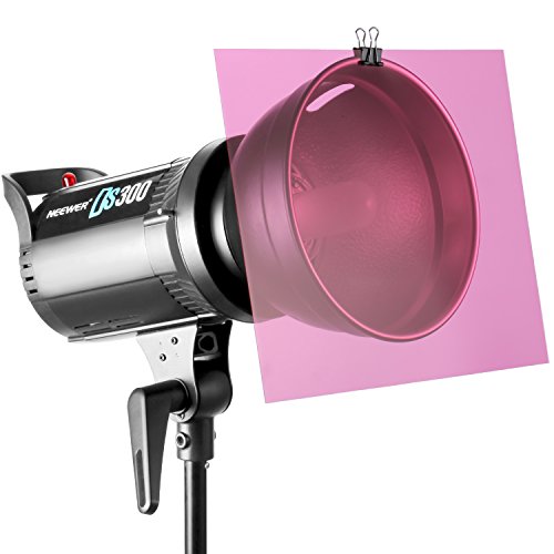 12 Pack 12X12 Inches/30X30 Centimeters Transparent Color Correction Lighting Gel Filter Set For Photo Studio Strobe Flashlight (Pink) #TOP2
