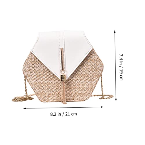 GALPADA 1pc Straw Woven Bag Shoulder Bag Sling Bag for Women Crossbody Womens Summer Purses Messenger Bag for2
