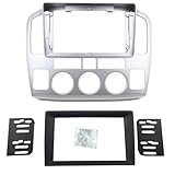 DKMUS Double Din Dash Radio Trim Kit for Suzuki Grand Vitara XL-7 2001-2006 Installation Bezel 9 Inches (Silver)