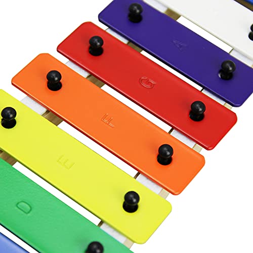 Clifton Educational Wooden 8 Tone Xylophone Metallophone Learning Well Tuned Glockenspiel Colorful Metal Keys With Natural Wood Frame #TOP2