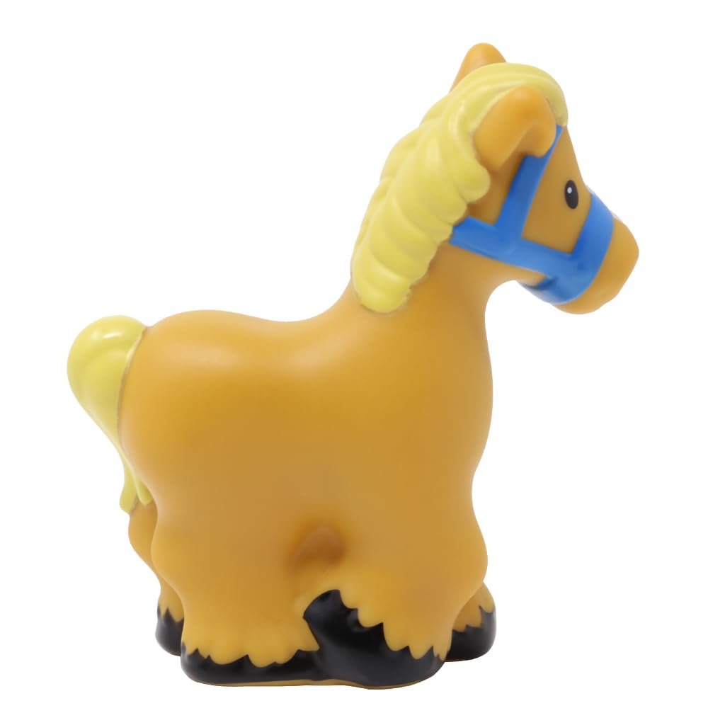 Fisher-Price Parte di ricambio Little People Caring for Animals Farm Zoo Safari Friends Playset DWC31 e CHJ51 - Figura di cavallo marrone marrone chiaro
