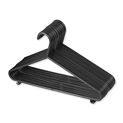 Home Master Plastic Coat Hanger 8-Piece Set, Black