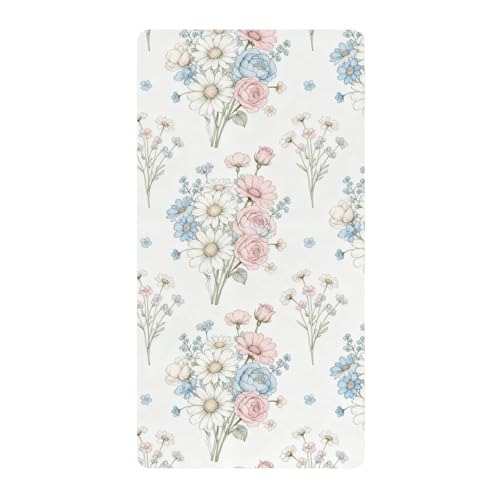 Drap de berceau en coton respirant et doux pour lit bébé