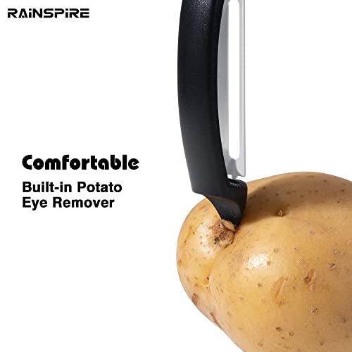 Rainspire 3-Piece Peeler Set, Premium Swivel Vegetable Peeler, Kitchen Gadgets Apple Peeler Potato Peeler Veggie Peeler Fruit Peeler, Dishwasher Safe Kitchen Accessories, Black #TOP5
