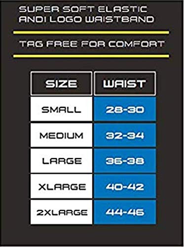 AND1 Men\'s Pro Platinum High Performance Boxer Briefs Active Underwear (6 Pack), Black/Black/Black, Medium\' - Thumbnail 3