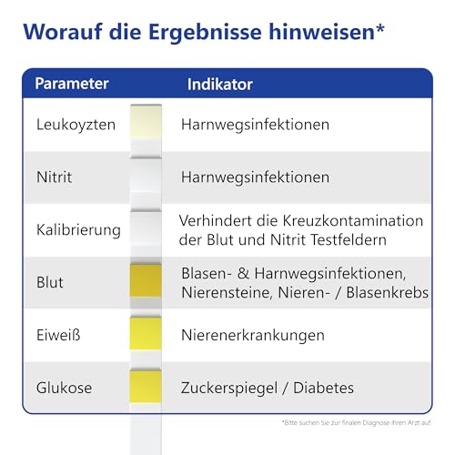 Luxmediq Urinstreifen 10x für 5 Parameter im Urin-Test