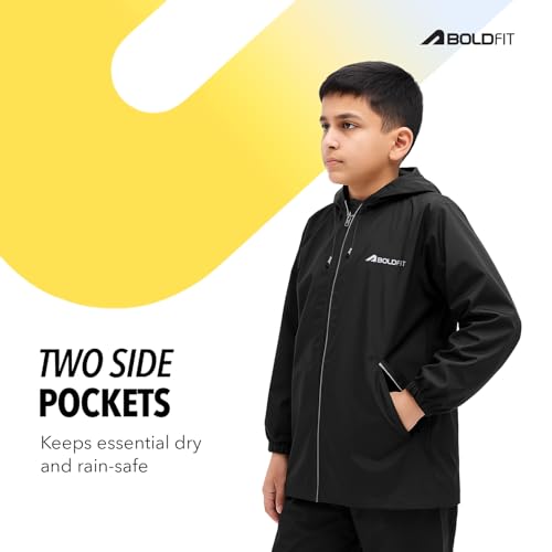 Image of Boldfit||Comfortable for School, Travel- Raincoat for Kids-Waterproof and Windproof Rainwear