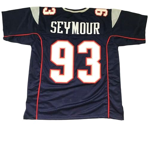 Generic Richard Seymour Blue Jersey Stitched Custom Football New No Brand/Logos (US, Alpha, Large, Regular, Regular, Blue)