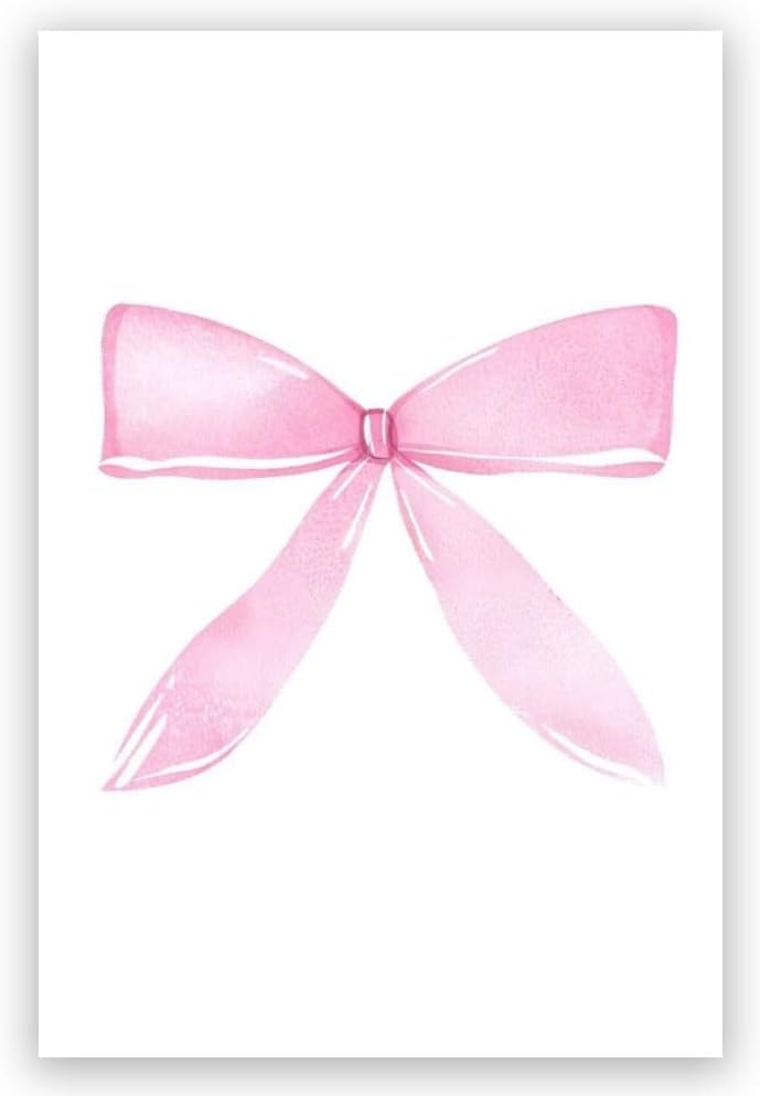 Art Poster Preppy Decor Black Bow Canvas Print Oil Bow Mural Coquette Aesthetic Poster Avant-garde Aesthetic Wall Art Bedroom Living Room Wall Decoration20x30inch Unframed