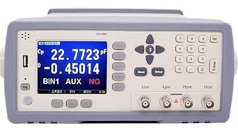 Precision LCR Meter Digital LCR Meter Tester Gauge Measurement with 10Hz to 200kHz Resolution 0.01Hz ParameterZ D Q r d R X G B Y Vac Iac % Display Reader 6 Digits