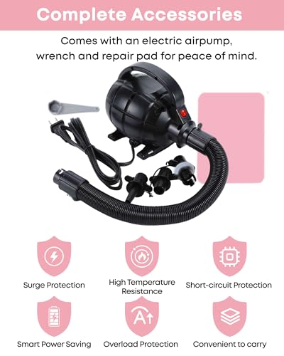Image of Air Barrel - Air Roller Gymnastics Barrel for Back Handspring Trainer, Air Tumble Mat with Pump for Gym Training /Yoga Balance Exercise /Cheerleading /Home and Outdoor Use