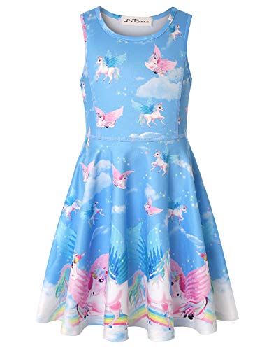 Girls Dress Sleeveless Long Sleeve Kids Toddler Little Big Girl Unicorn Mermaid Casual Dresses2