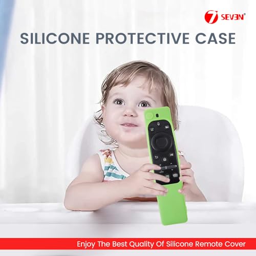 Image of 7SEVEN Compatible with Samsung Tv Remote Cover Suitable Model BN59-01XXXX Series Case to Protect Remote Control from Physical Damage, Ensure Smart Remote with 3 Hotkeys at Last Row Only Fit (Green)