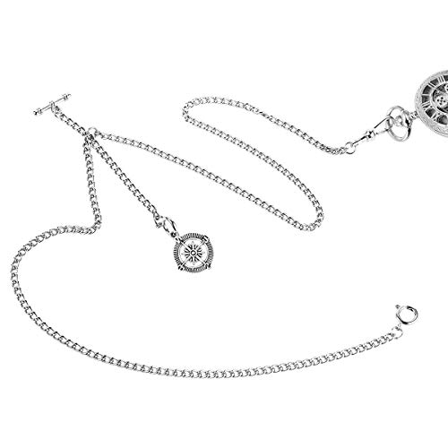 Reloj de bolsillo para hombre ideal para trajes de época con cadena Albert