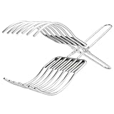 Vilgftyiet Pinzas de acero inoxidable para cortar pan y asar para cortar carne, jamón y verduras sin esfuerzo, 28 cm