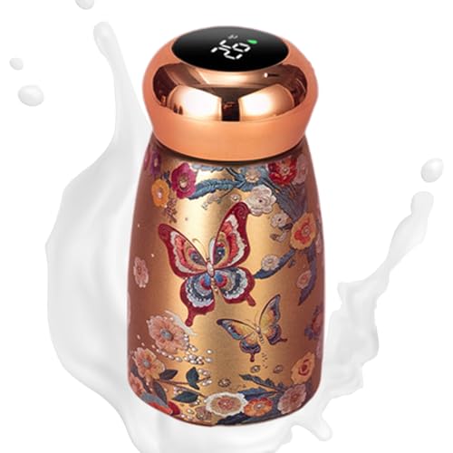 Botella de agua aislada – Taza retro para, contenedor de bebida portátil, tarro de comida térmica | Almacenamiento de bebidas frías y calientes para viajes, escuela, camping, oficina