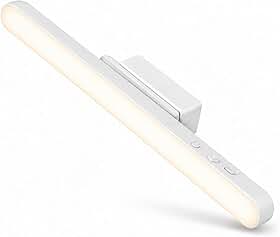 Luminária de Mesa LED Recarregável USB Touch com Suporte Magnético e Base – Luz Ajustável 3 Modos Ideal para Mesa Escritório Parede Armário Cozinha e Banheiro - Premium