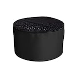 Chefs Mesh Top Skull Cap, Black