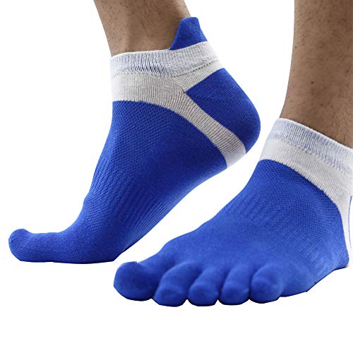 Panegy – Calcetines de Dedos para Hombre, Transpirables, Bajos, Deportivos, para Correr, Caminar, Senderismo y Senderismo, Stretch, 6 Paires Jaune/Vert/Blanc/Gris/Noir/Bleu, Talla única