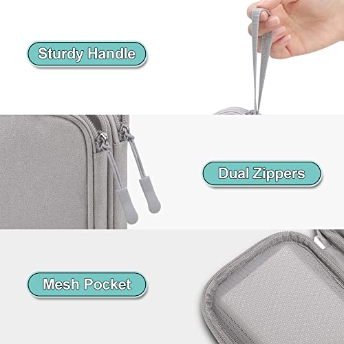 Image of Elonbo Diabetic Supplies Storage Bag, Portable Glucose Meter Carrying Case, Insulin Pen and Medication Travel Case for Glucose Meters, Insulin Pen, Test Strips, Lancets, Syringe, Small Ice Pack, Grey