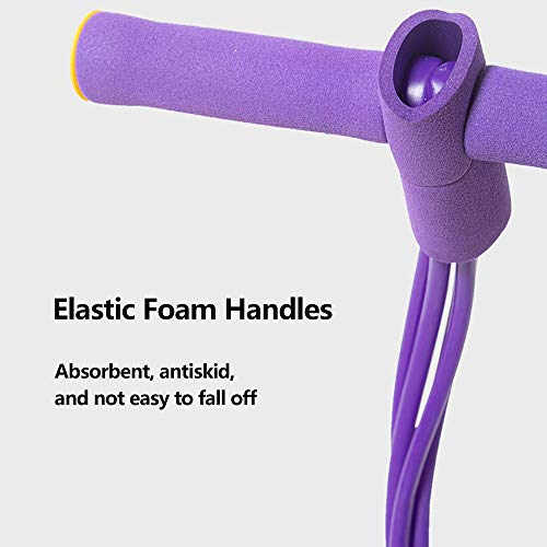 Andoer Fitness Pedal Puller Resistance Band 4 Tubes Elastic Rope Sit-up Pull-up Ombro Ombro Abdômen