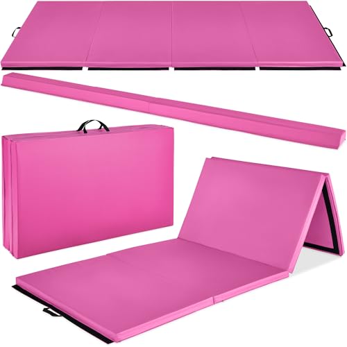 Image of Best Choice Products 10ftx4ftx2in Folding Gym Mat 4-Panel Exercise Gymnastics Aerobics Workout Fitness Floor Mats w /Carrying Handles