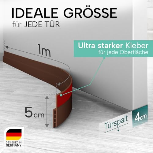 Image of Water Stopper Barrier for Doorways, Flood Protection, Water Seal Strip (Brown, 1-Meter, D)
