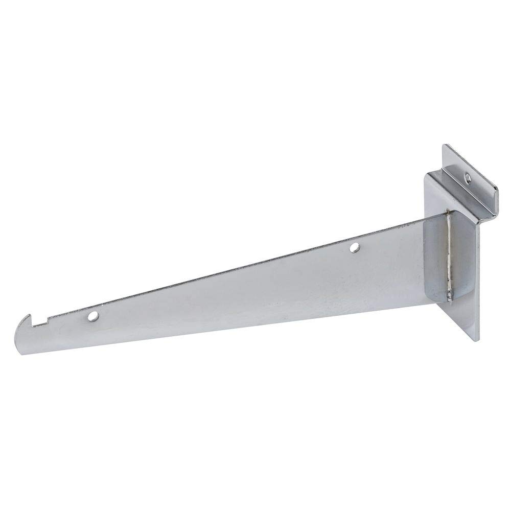 Slatwall Shelf Bracket8" Chrome by Retail Resource – Alloy Steel, Chrome, Model 1701